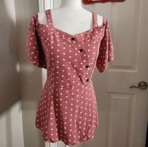 Shein Curve cold shoulder blouse